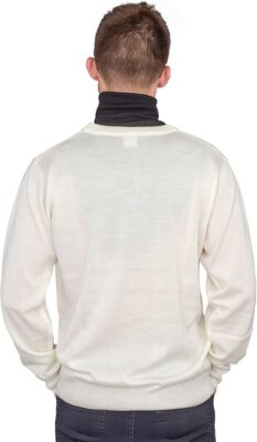 Crazy Cousin White V-Neck Sweater with Black Dickey Halloween Costume Cosplay