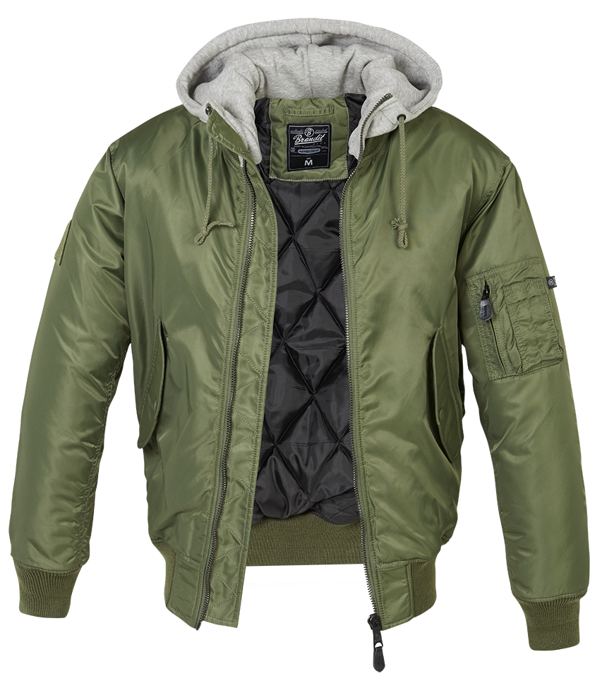 Jacken & Mäntel Brandit Jacket MA1 Bomber Hooded MA1 DTec Style M65