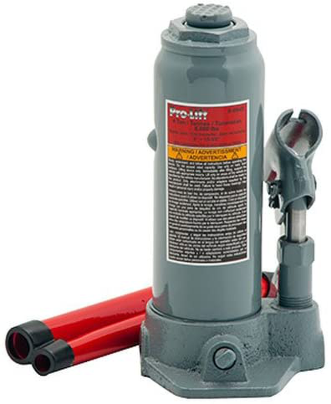 Pro-Lift B-004D Grey Hydraulic Bottle Jack - 4 Ton Capacity
