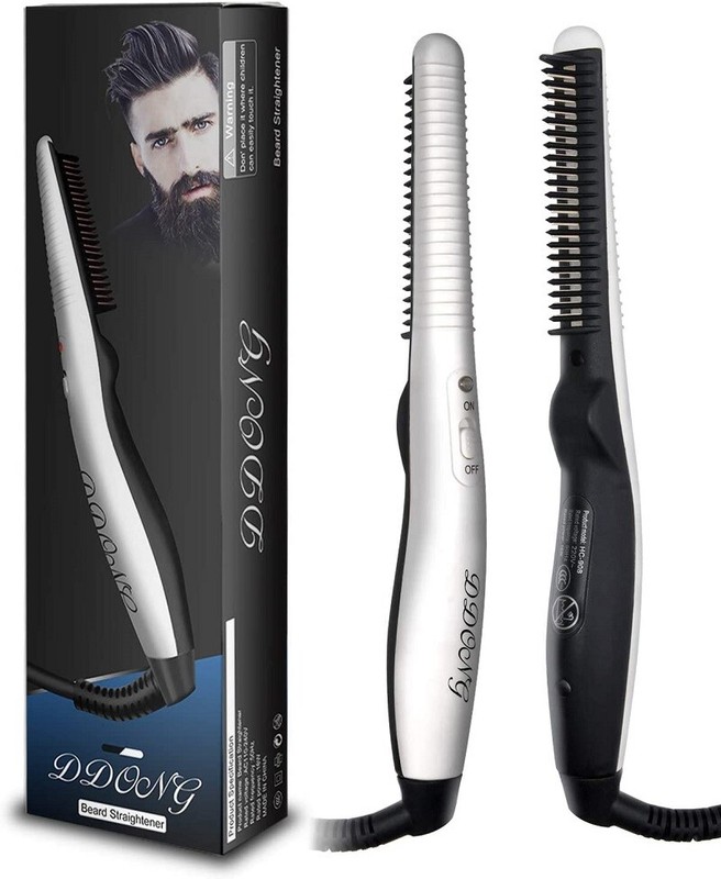 Beard Straightener Comb Quick Electric Heated Hair Beard Brush Styler For Mens