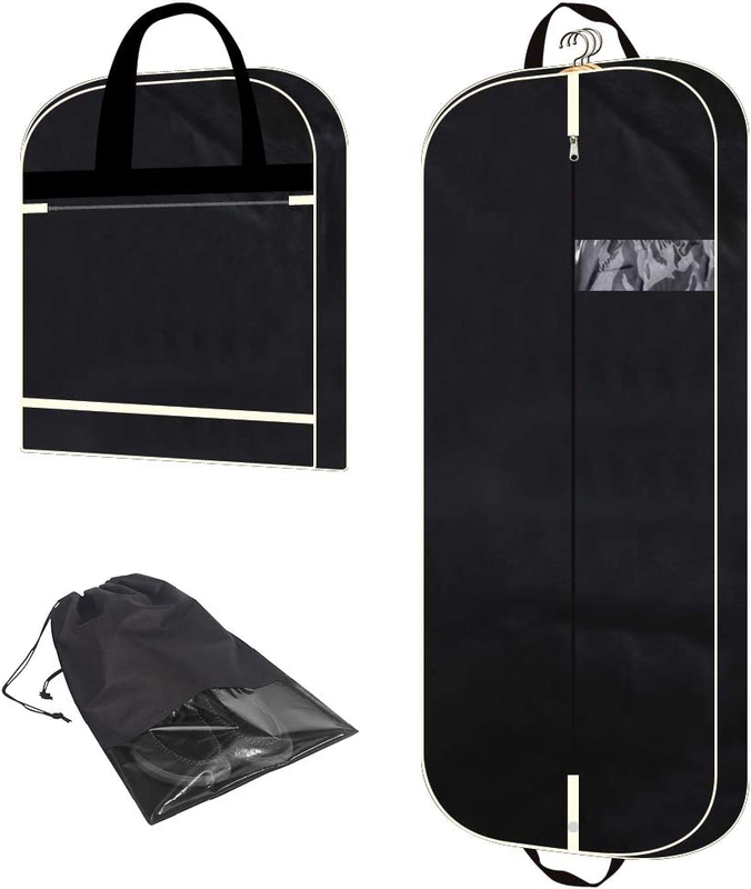 54" Garment Bag with Extra Large Pockets for Travel, Gussete