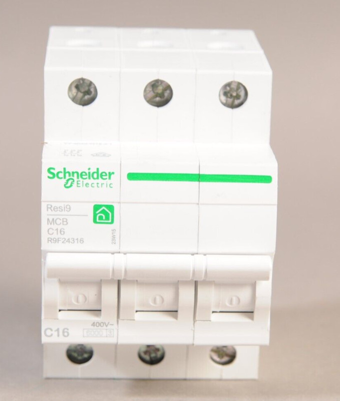 Schneider Electric Resi9 Mcb 3pol C 16a 6000a Leitungsschutzschalter R9f24316