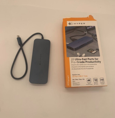 Hyper - HyperDrive Next 10 Port USB-C Hub- MacBook/PC - HD4005GL - Midnight Blue