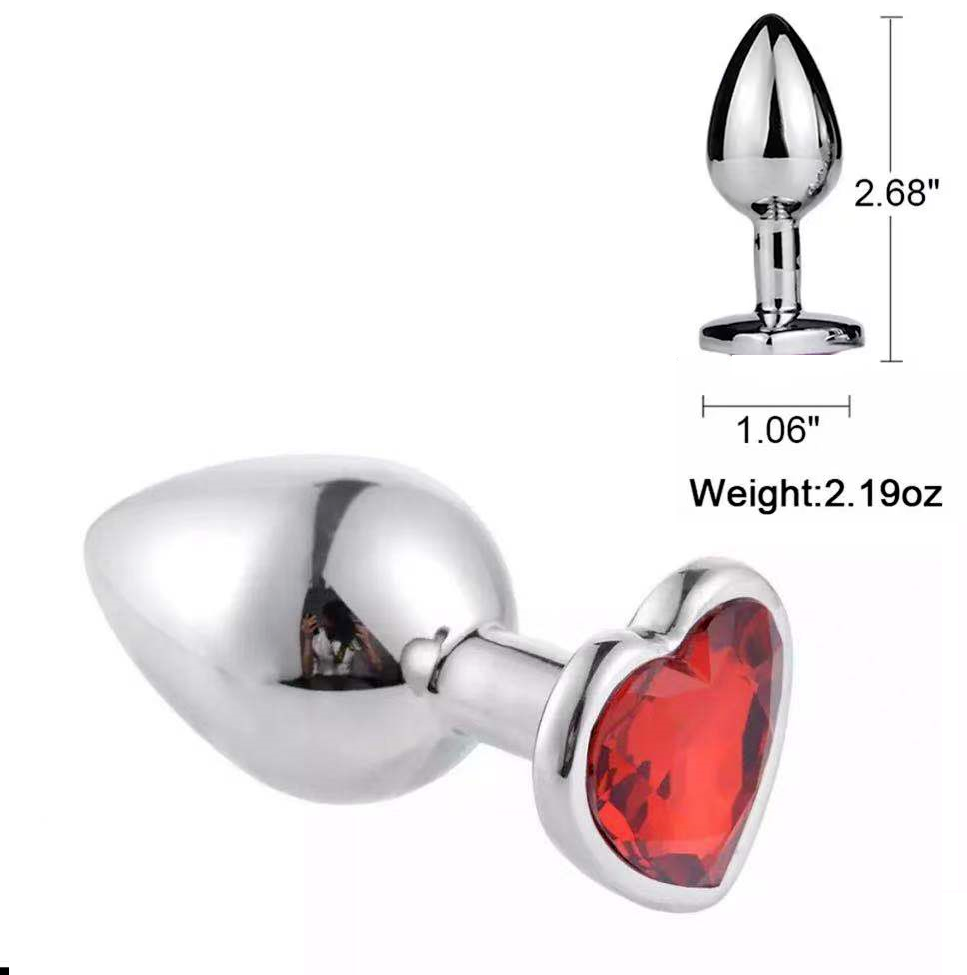 Women Rose Sucking Vibrator Clit G-spot Massage & Heart Anal Butt Plug Sex Toy