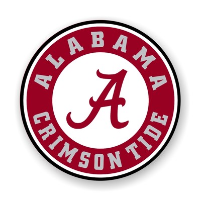 Alabama Crimson Tide (Round) Decal / Sticker Die cut