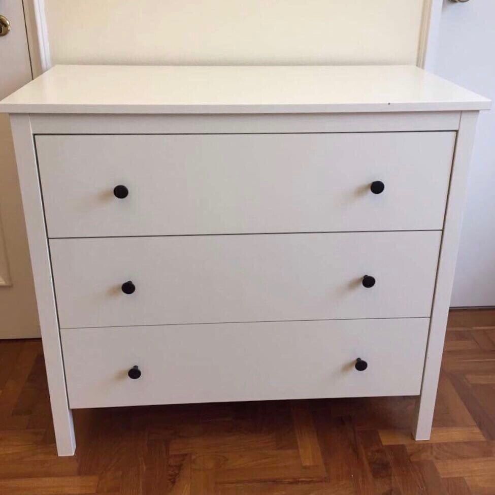 Ikea Koppang White 3 Drawer Chest Excellant Condition Assembled