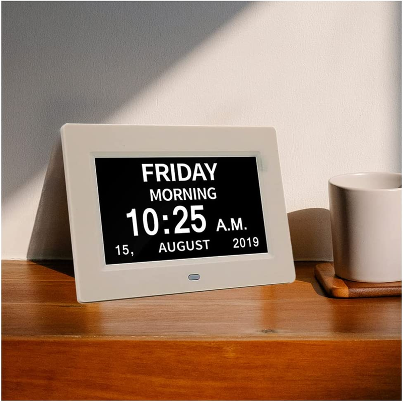 3 Colors Extra Large Impaired Vision Digital Clock with Day and Date for Elderly