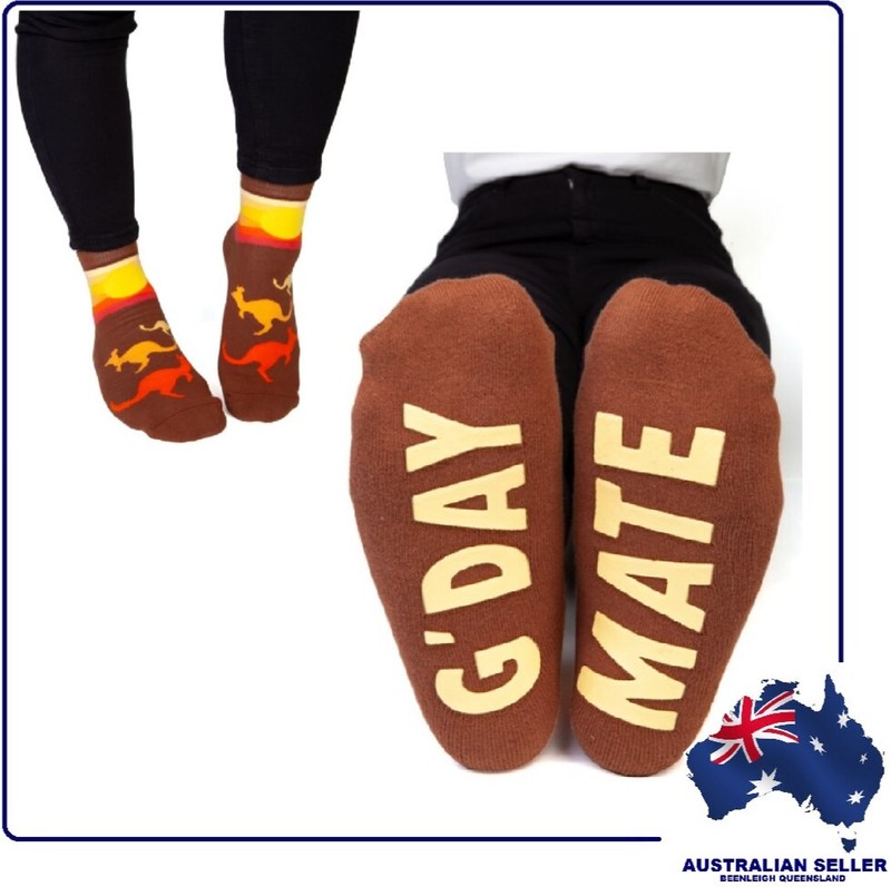 Feet Speak Socks ~ KANGAROO: G'DAY MATE ~ Unisex Socks