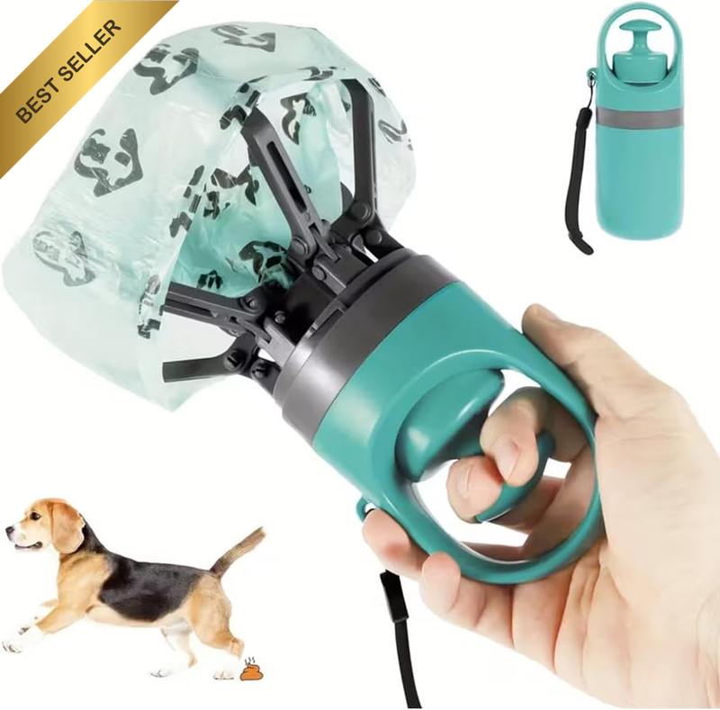Dog Pooper Scooper,With Bag Dispenser,No-Touch Poop Scoopers,Portable Pet Waste