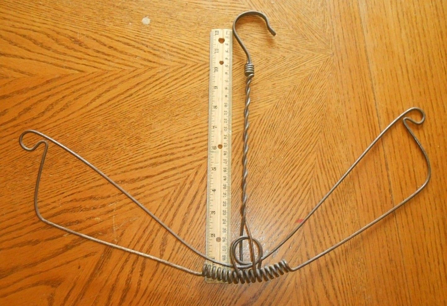 2 ANTIQUE VICTORIAN FANCY WIRE CLOTHES / SKIRT HANGERS--LOT OF 2 - MINT