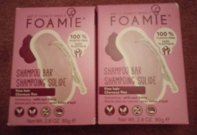 Lot Of Two Foamie Shampoo Bar - Fine Hair - Volumizing With Açai Berry 2.8 OZ. 