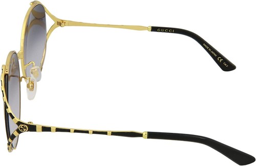 Pre-owned Gucci Sunglasses Gg0595s 011 59mm Gold / Grey Gradient Lens In Gray