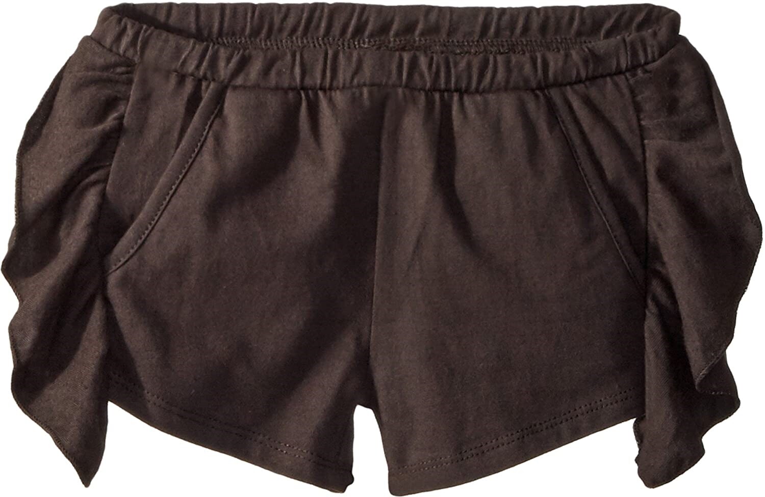 Chaser Kids Girls 188768 Super Soft Ruffle Side Shorts Vintage Black Size 4 T
