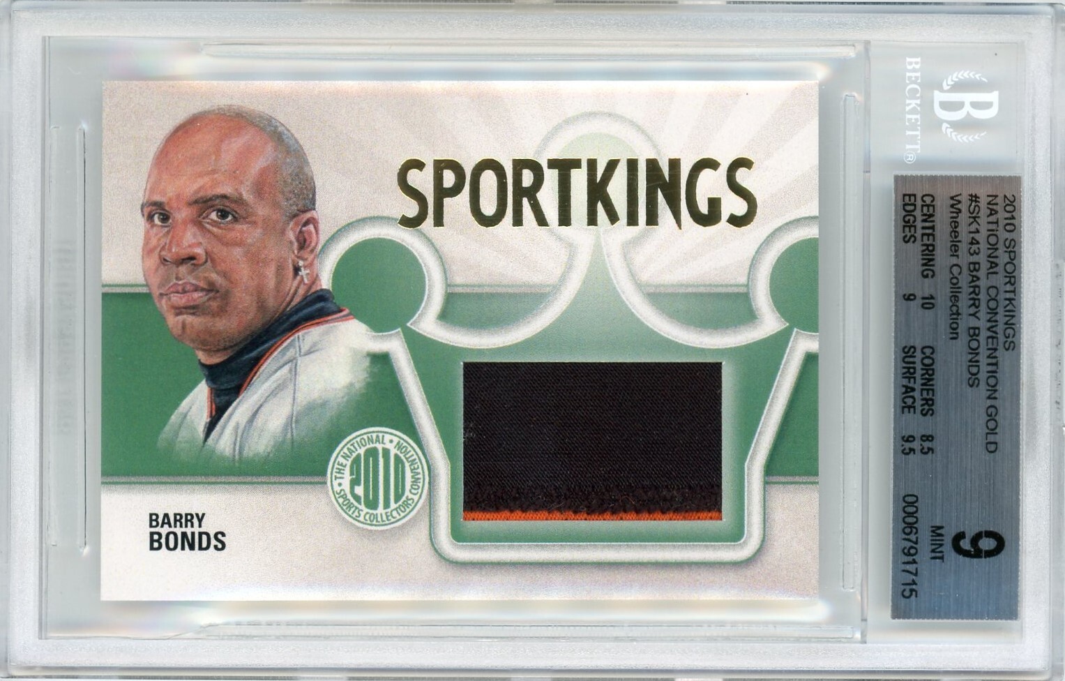 ショックランド　ギルドランド　10枚セット 2010 SPORTKINGS 31ST NATIONAL #SK143 - GOLD 1/1 BARRY BONDS