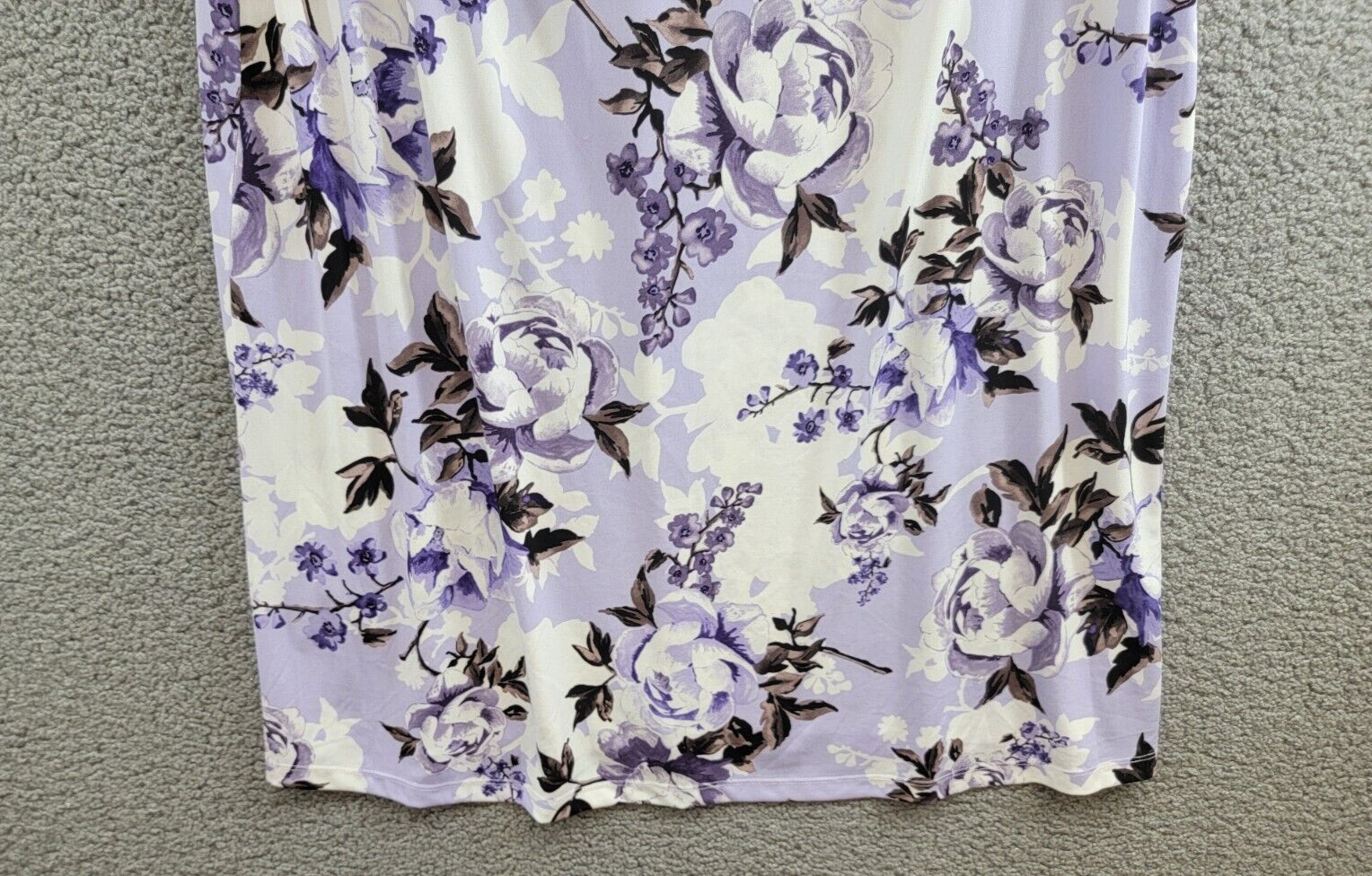 Connected Plus Size Floral-Print Overlay A-Line Dress Women's 22W Light Lavender - Picture 4 of 14