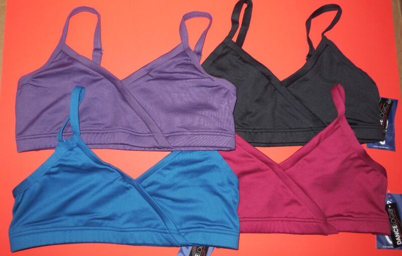 Capezio Dance Double Fabric Bra Top Adjustable Straps 4 Colors Ladies BX500
