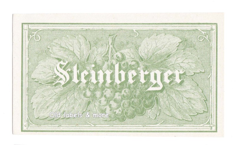 X4938 Weinetikett (Hattenheimer) Steinberger ~1900 Wine Label