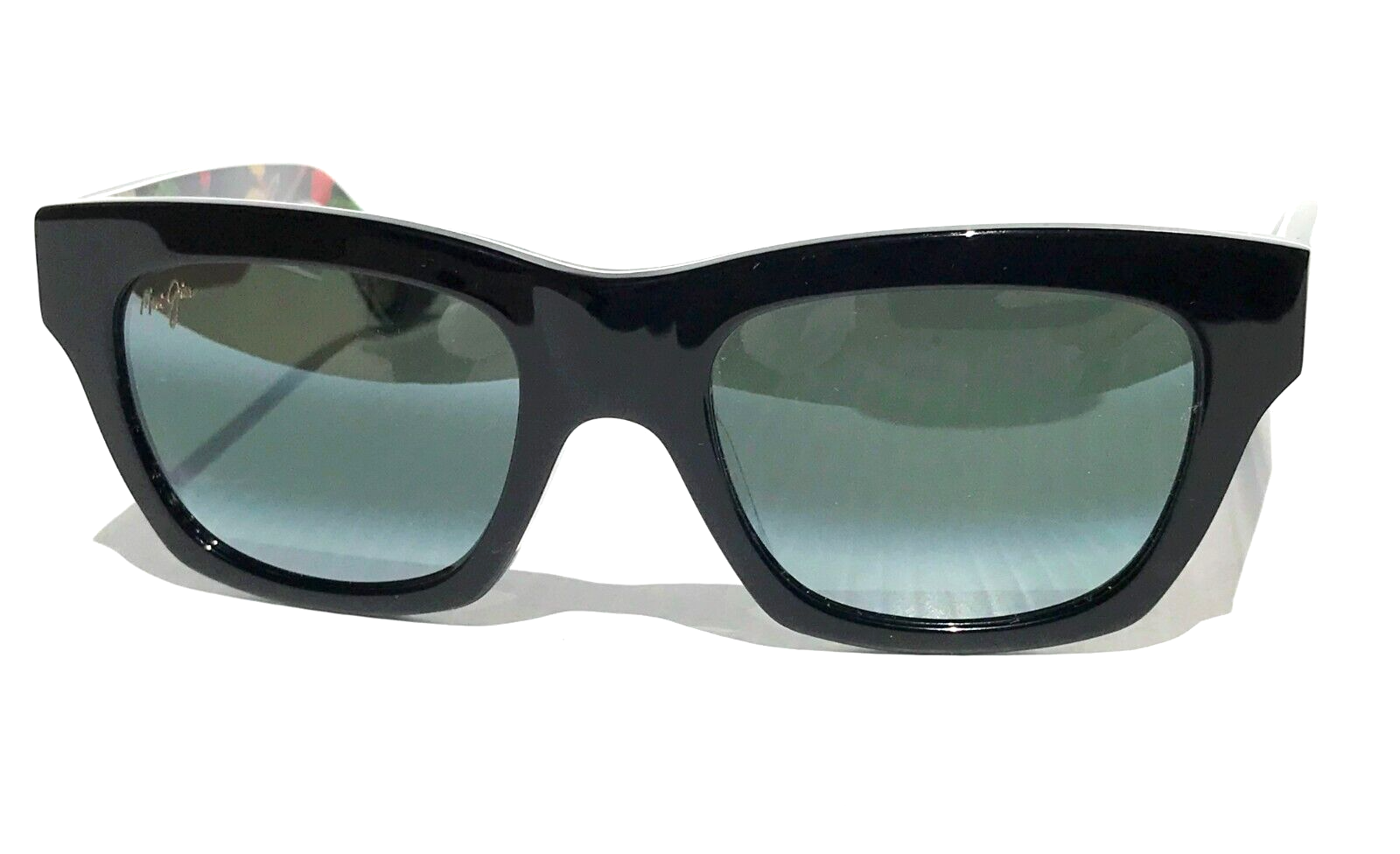 Pre-owned Maui Jim You Move Me Black & Floral Polarized Grey Gradient Sunglass 277-53 In Gray