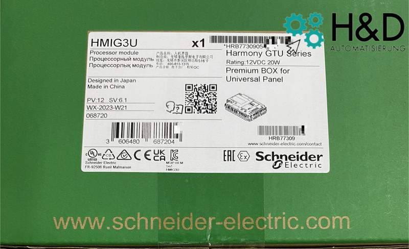 Hmig3u    Schneider Electric   Harmony Gtu   New And Sealed