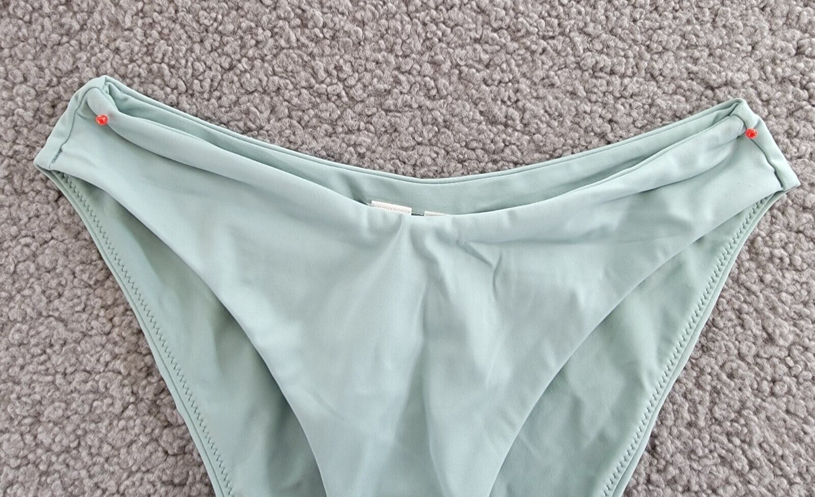 Jonathan Simkhai Zola Bikini Bottoms Women's XS Surf Solid Elastic Waist Pull On - Picture 3 of 16
