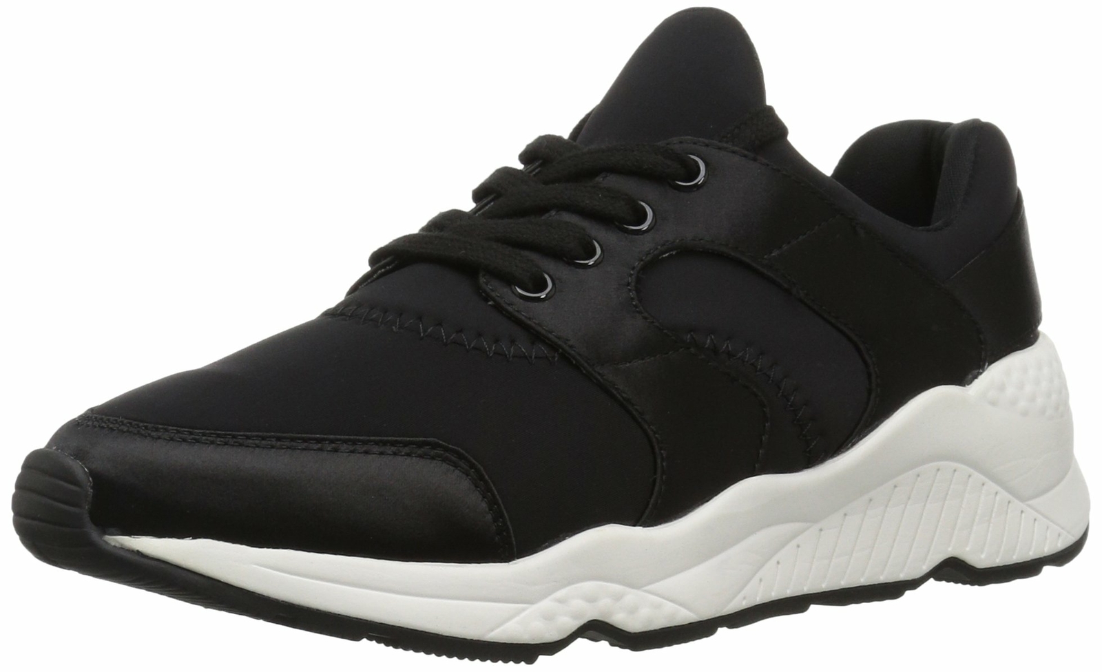 The Fix Women's Navarro Jogger Fashion Sneaker Black Textile Size 8.5