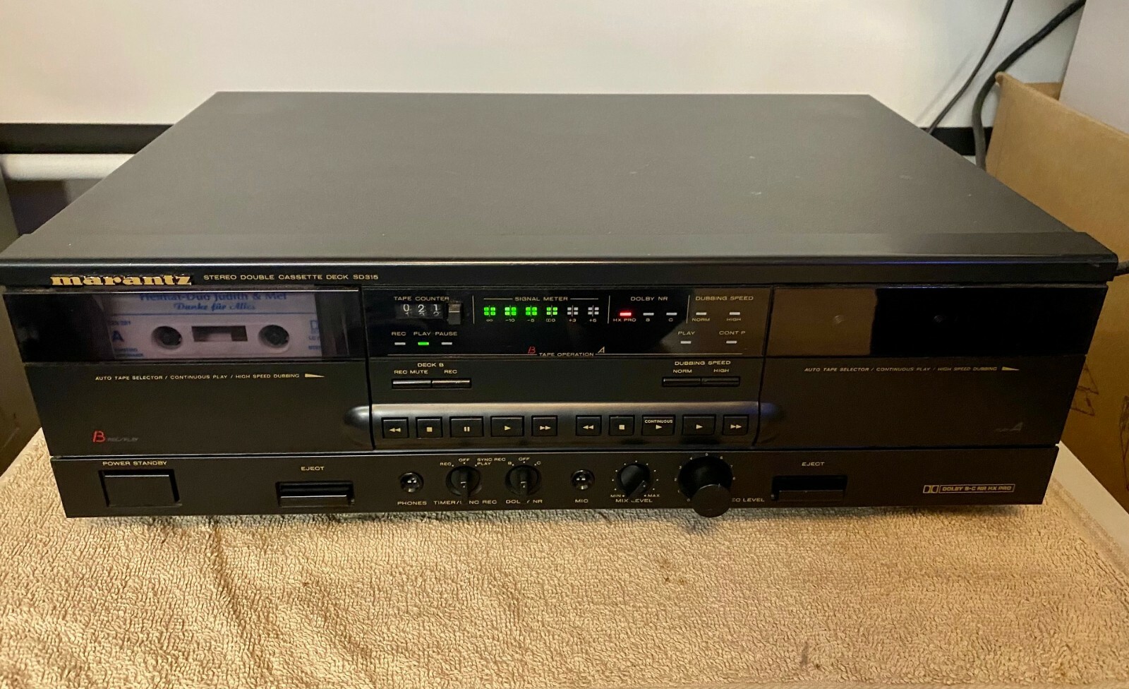 【marantz】ダブルカセットデッキ【SD515DF】 marantz】ダブルカセットデッキ【SD515DF】 中古音響機材