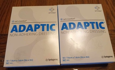 Systagenix ADAPTIC Non-Adhering Gauze 3''x3'' Dressing 2 boxes of 50 NEW 