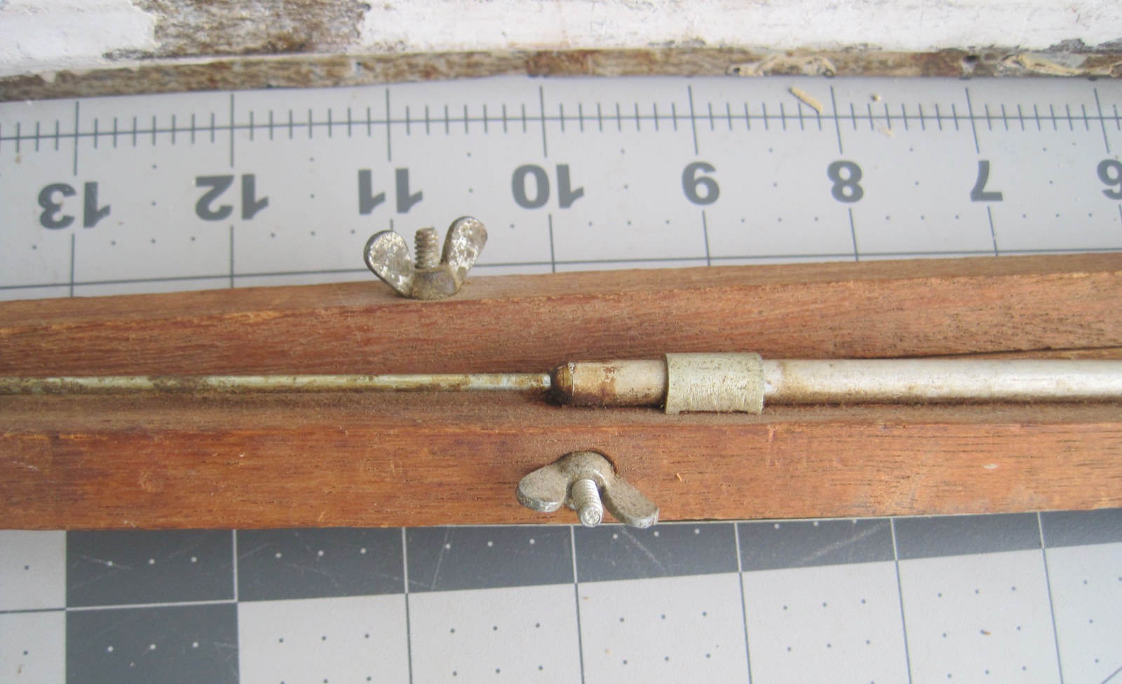 Vintage Wooden Ice Fishing Rod Drop Line Made in Japan Man cave Decor