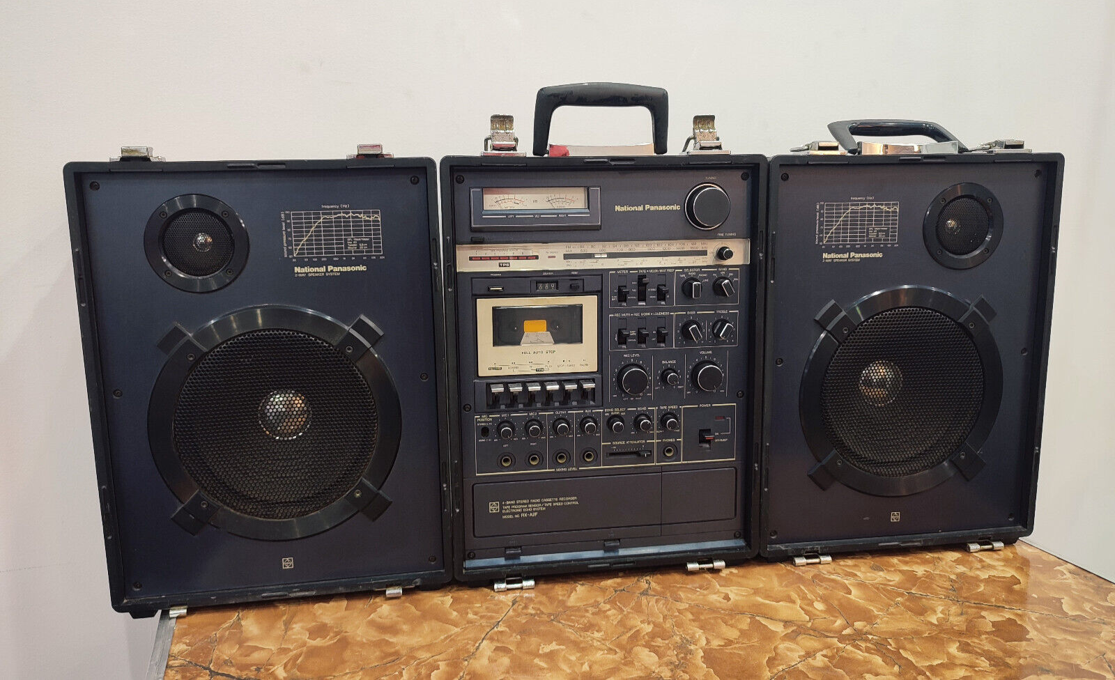 National Panasonic 4-Band Stereo Radio Cassette Recorder RX