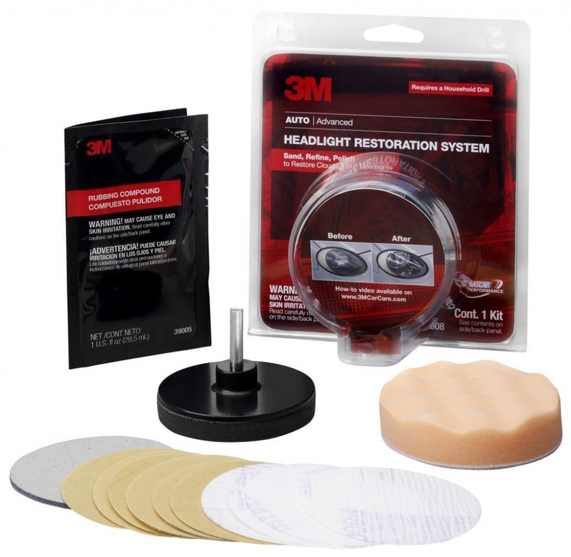 Headlight Restoration Repair Kit Car Lens Cleaner System Polishing Plastic Light