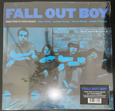 FALL OUT BOY TAKE THIS TO YOUR GRAVE BLUE VINYL LP LIMITED SEALED MINT