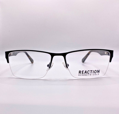 Kenneth Cole Reaction KC0852 002 Black Semi Rim Eyeglasses Frame 55-17-145