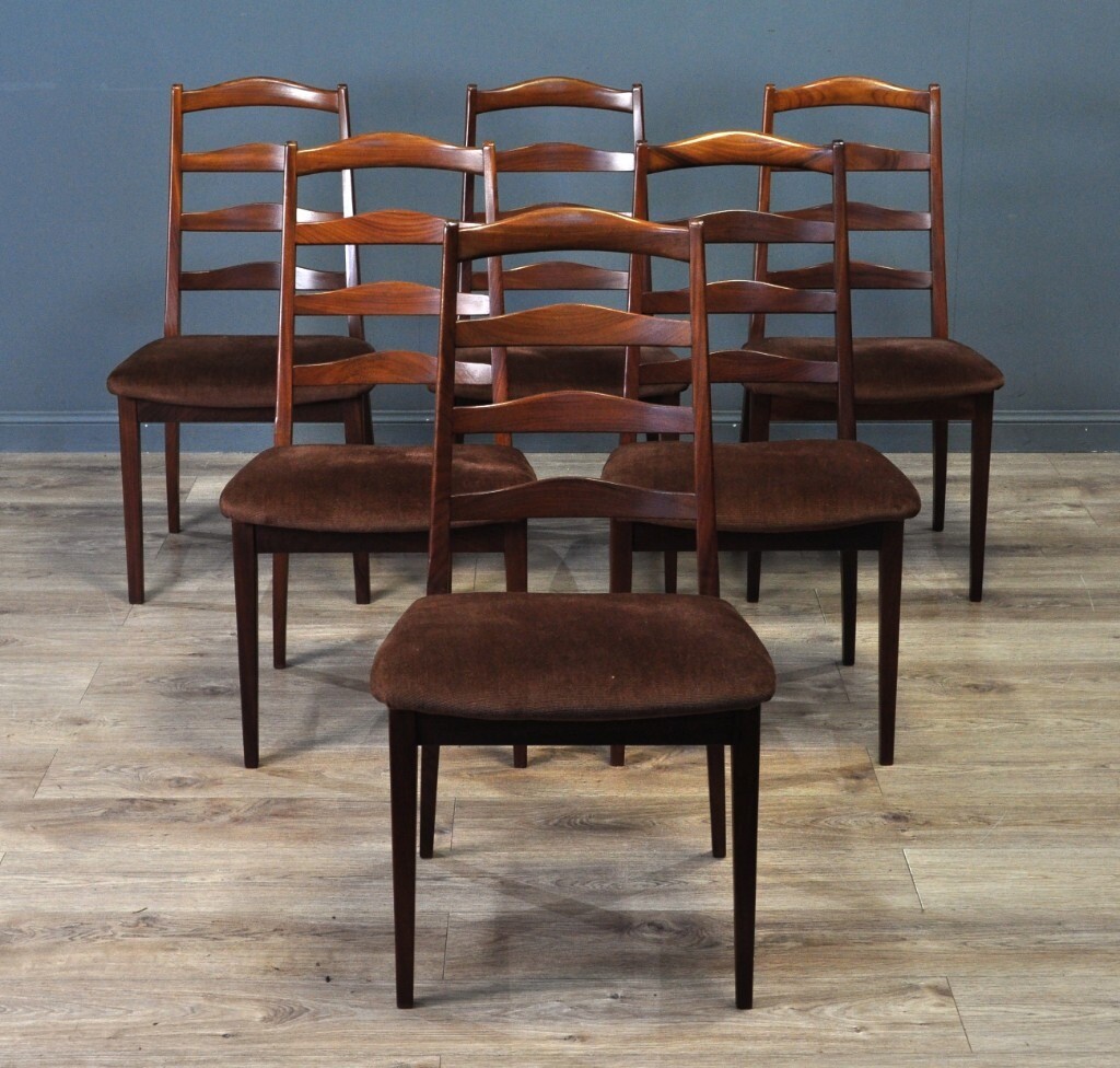 Attractive Set Of Six 6 Vintage Retro Teak G Plan Back Dining
