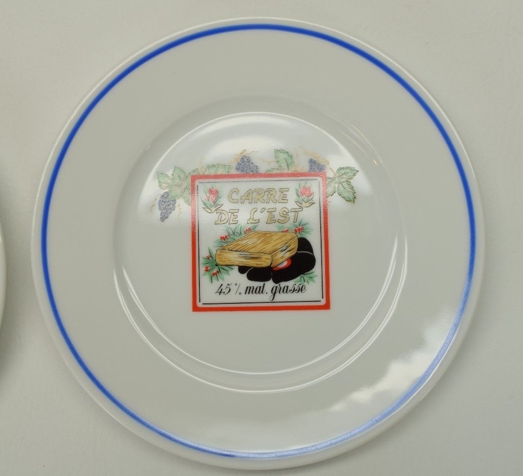 REVOL La Porcelaine Cheese Plates 7.5 Inch France