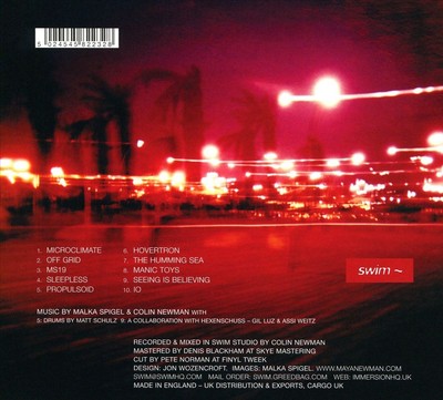 IMMERSION (COLIN NEWMAN/MALKA SPIGEL) - SLEEPLESS NEW CD