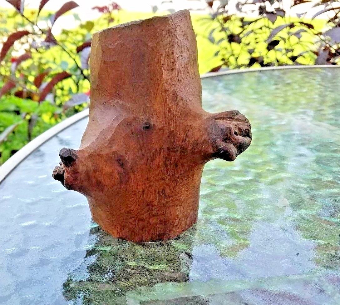 Antique Chinese Wooden Huanghuali Brush Pot (19th Century)