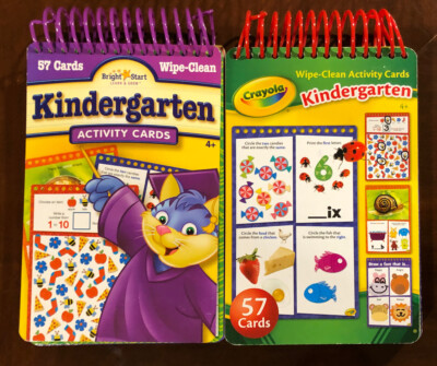 Kindergarten Workbook Lot Wipe-Clean Activity Cardsbright Start Crayola