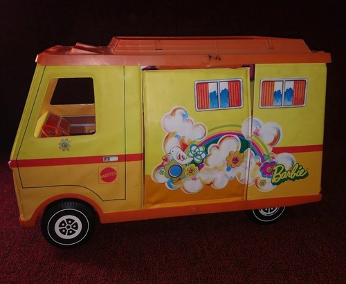 Vintage 1971 Barbie Country Camper RV Mattel-groovy colors