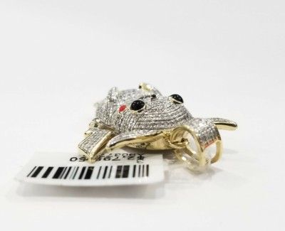 Pre-owned Pokémon 10k Yellow Gold Real Diamond Pikachu Original  Pendant Charm Anime