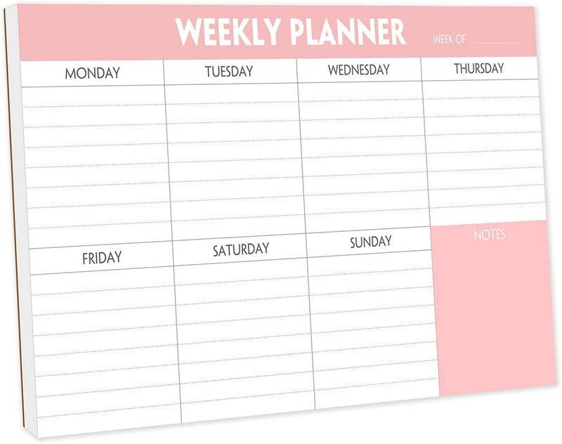 Weekly Planning Pad - Tear off to Do List Pad with Daily Schedule & Calendar, 52