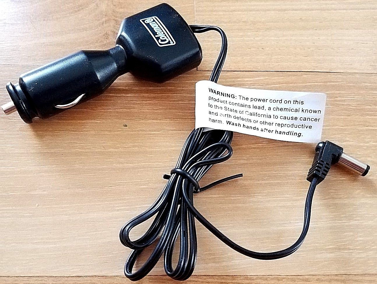 Coleman Car Plug Charging Power Adapter For Lanterns, Spotlights, Cooler, Etc