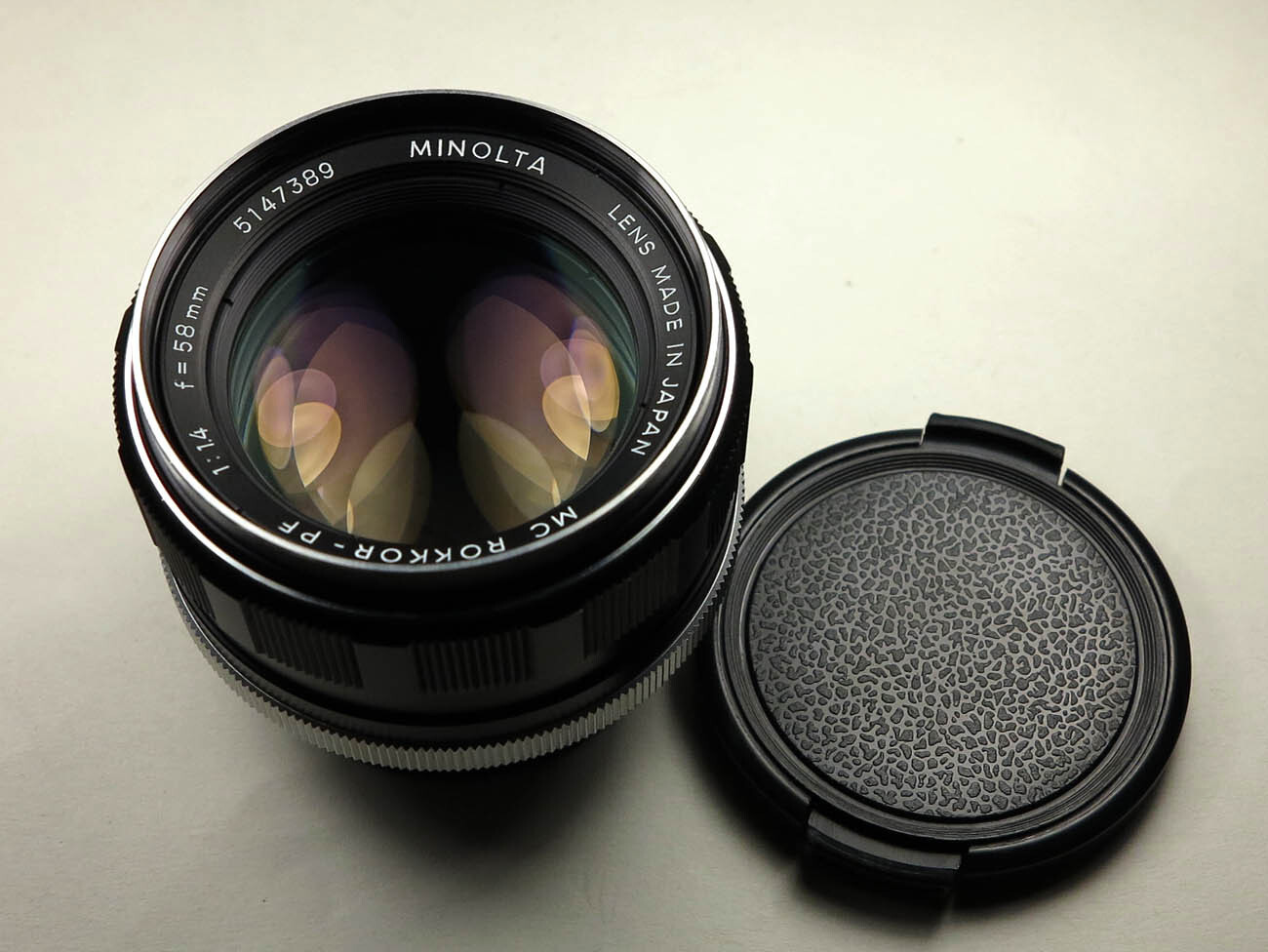 MINOLTA MC ROKKOR-PF 58mm f1.4 ♯2789 Minolta MC Rokkor PF 58mm 1:1.4 tests and review - Lens QA Works