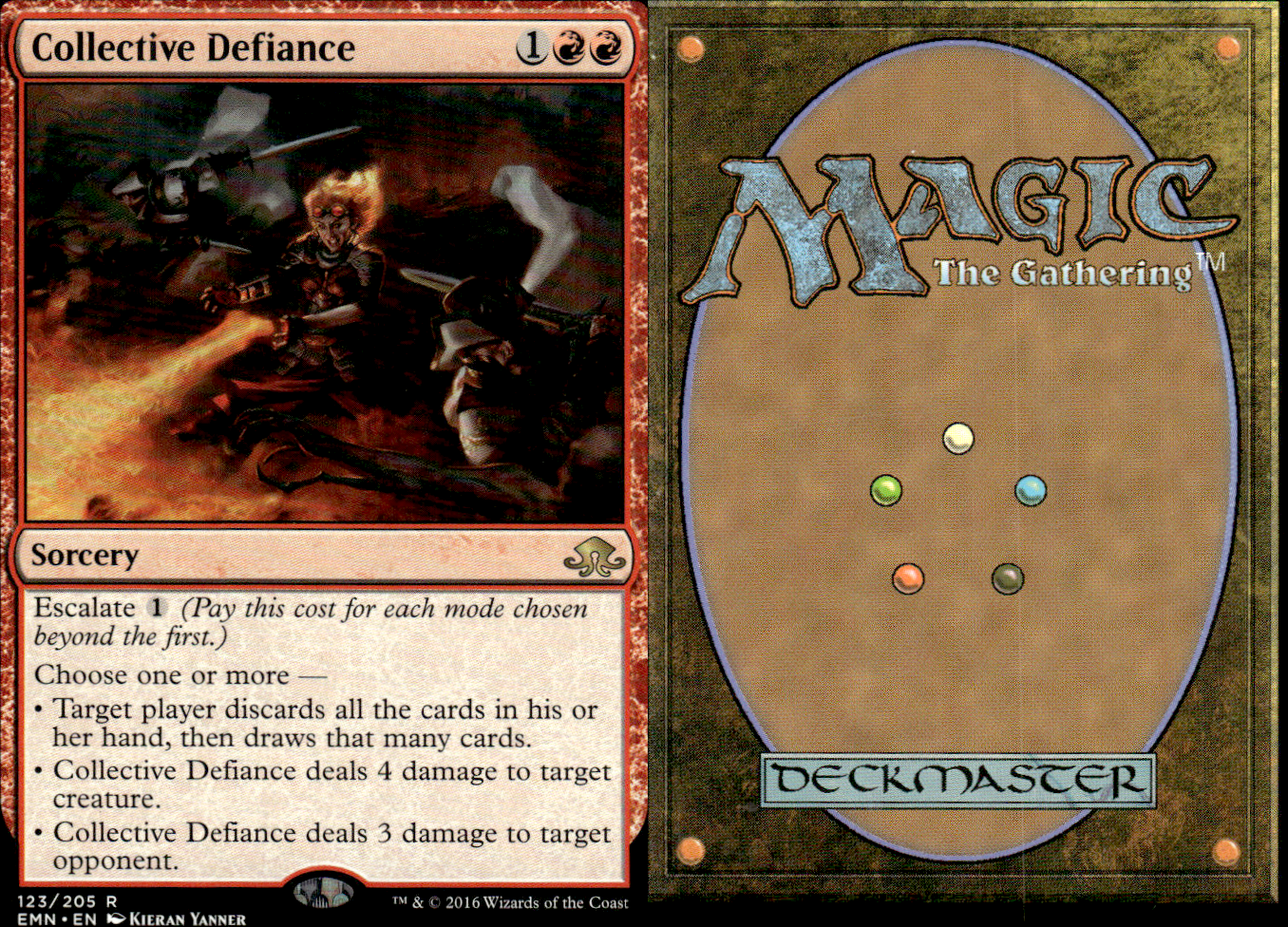 Collective Defiance 1x FOIL EMN MTG Eldritch Moon Rare MINT red Collective Defiance 1x FOIL EMN MTG Eldritch Moon Rare MINT red