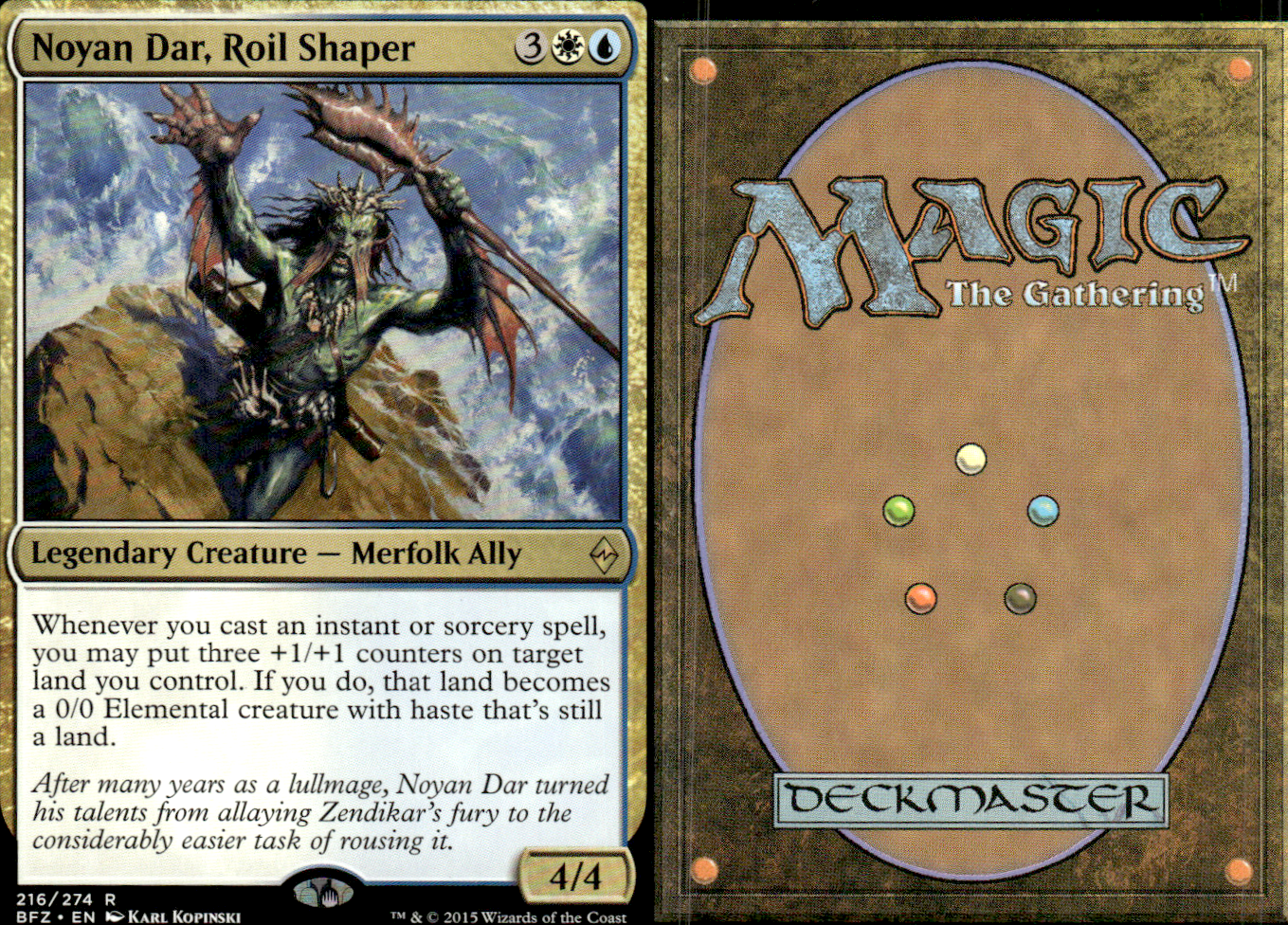 Noyan Dar Roil Shaper 2x FOIL BFZ MTG Battle for Zendikar Rare MINT white blue Noyan Dar Roil Shaper 2x FOIL BFZ MTG Battle for Zendikar Rare MINT white blue