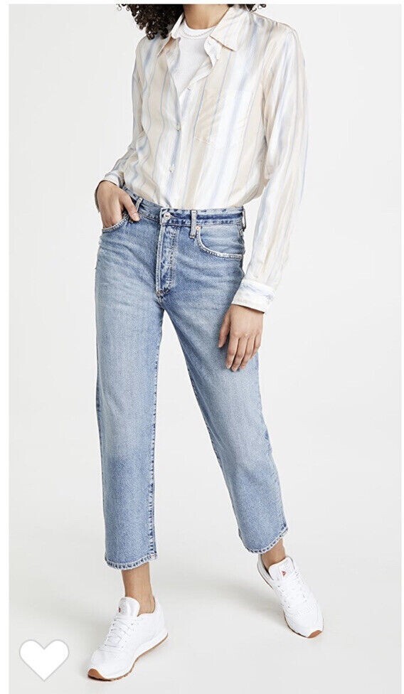 Citizens Of Humanity Jeans Lennox Cropped Loose Fit Size 28