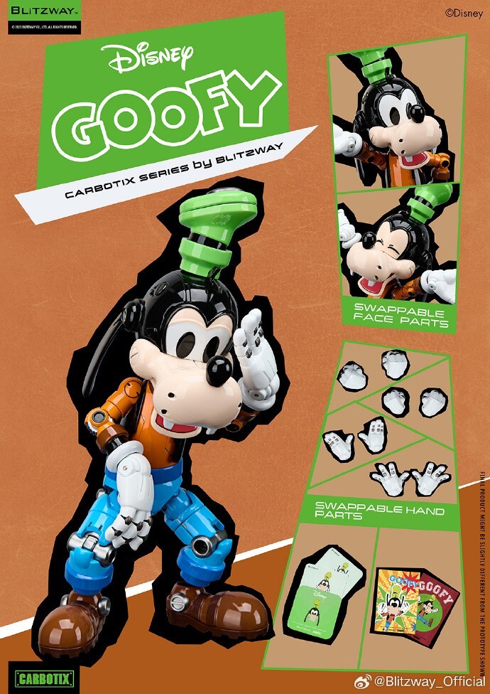 ディズニー グーフィー blitzway CARDOTIX Blitzway CARBOTIX Disney Goofy Action Figure JAPAN OFFICIAL