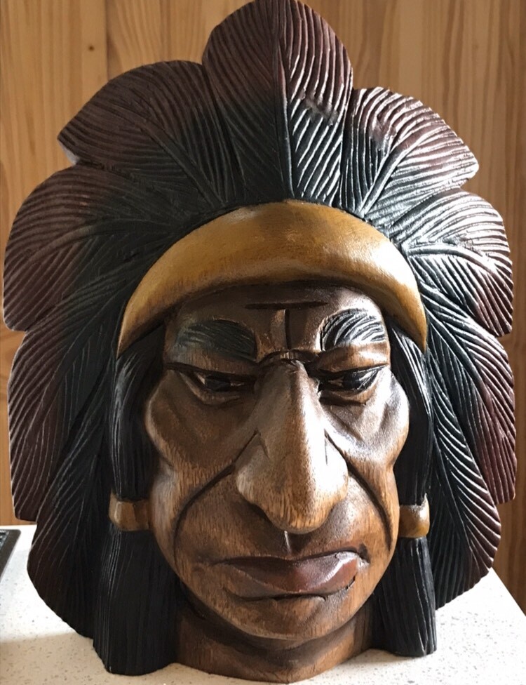 Carved Wooden Indian Chief/Native American Solid Head in Bangor, County Down Gumtree