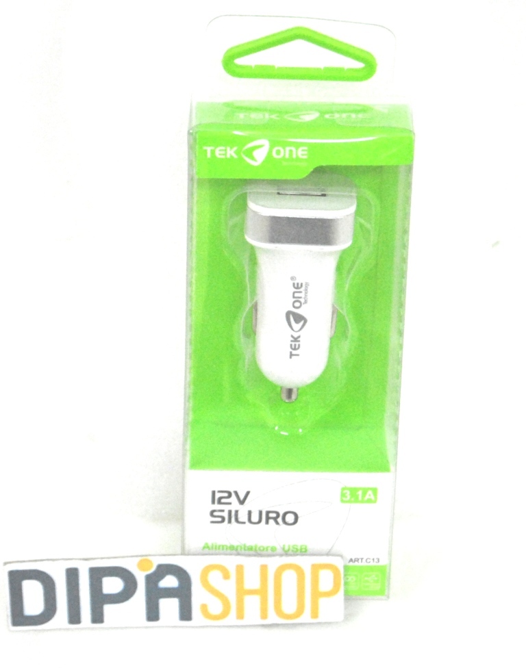 Adattatore Alimentatore Da Auto TeKone Siluro C13 Accendisigari Usb 3.1A hsb