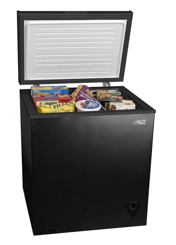 Arctic King 5 Cu ft Chest Freezer Black White