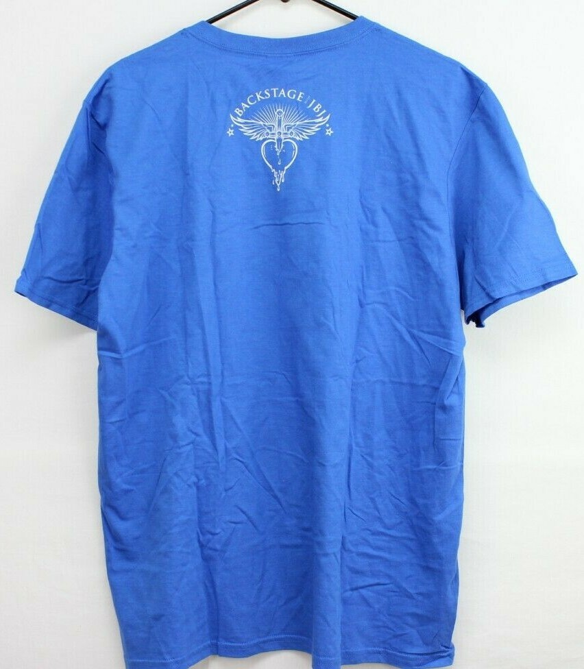 Backstage with JBJ Jon Bon Jovi JBJ Short Sleeve Blue T-Shirt Size L Year XXIV